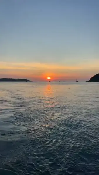Sunset over the sea