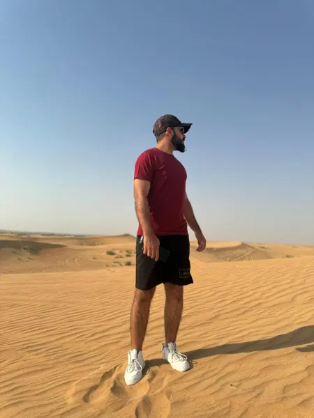 A desert scene from Ameer’s travels